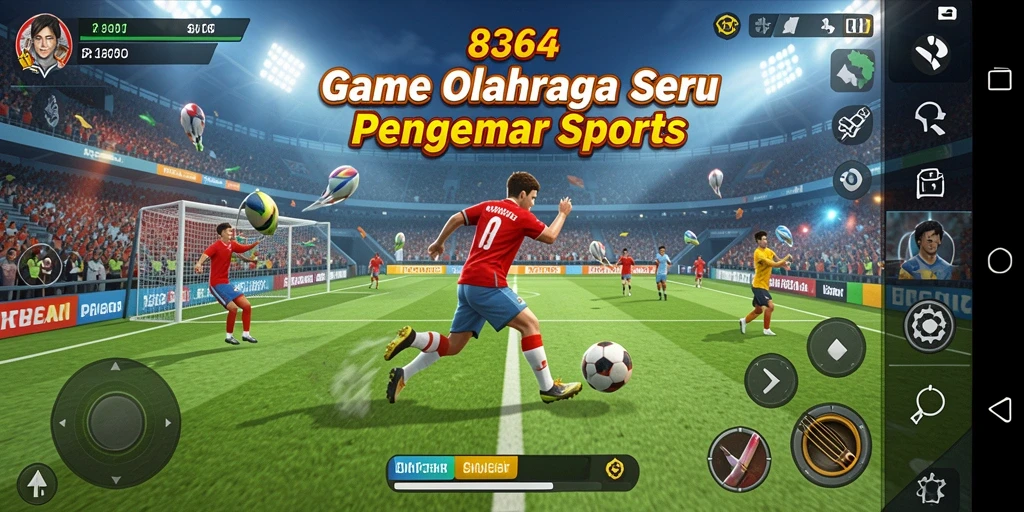 Tangkapan layar gameplay menarik dari 8364 yang menunjukkan aksi olahraga.