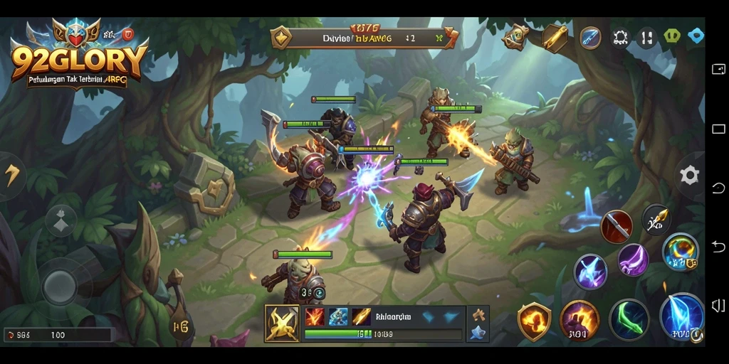 Tangkapan layar 92GLORY menampilkan aksi mendebarkan dalam dunia ARPG.