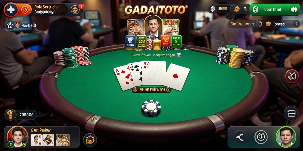Tampilan gameplay poker yang menarik di GADAITOTO.