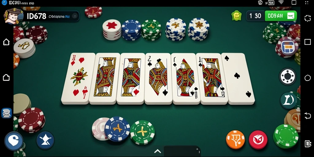 Tampilan gameplay ID678 yang seru saat bermain Domino.