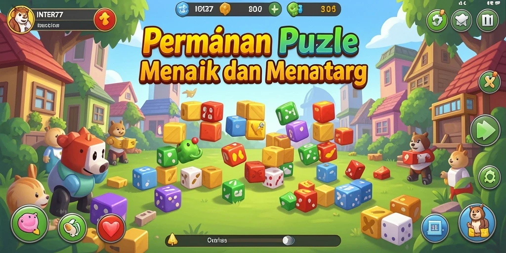 Tampilan gameplay puzzle yang menantang dan menyenangkan.
