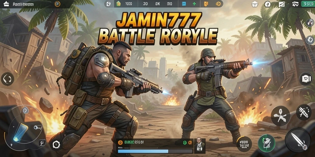 Tampilan gameplay mengesankan dalam pertempuran Battle Royale JAMIN777.