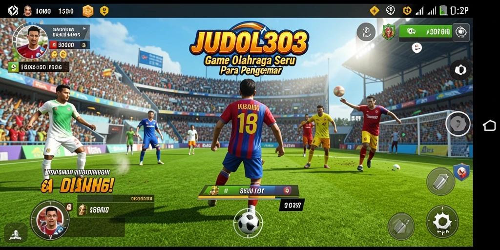 Screenshot utama JUDOL303 menampilkan aksi seru dalam pertandingan olahraga.