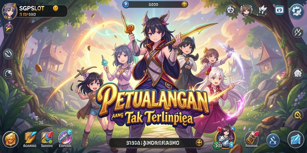 Tangkapan layar menampilkan karakter Anime dalam aksi seru di SGPSLOT.
