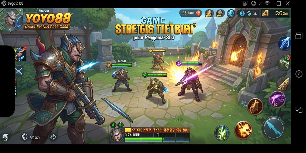 Tampilan menarik dari gameplay strategis di YOYO88.